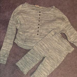 Free people biker short set